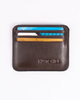 Leather Card Holder - Dark Brown